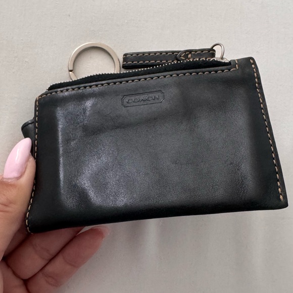 COACH Black Leather Coin Purse - Picture 6 of 6